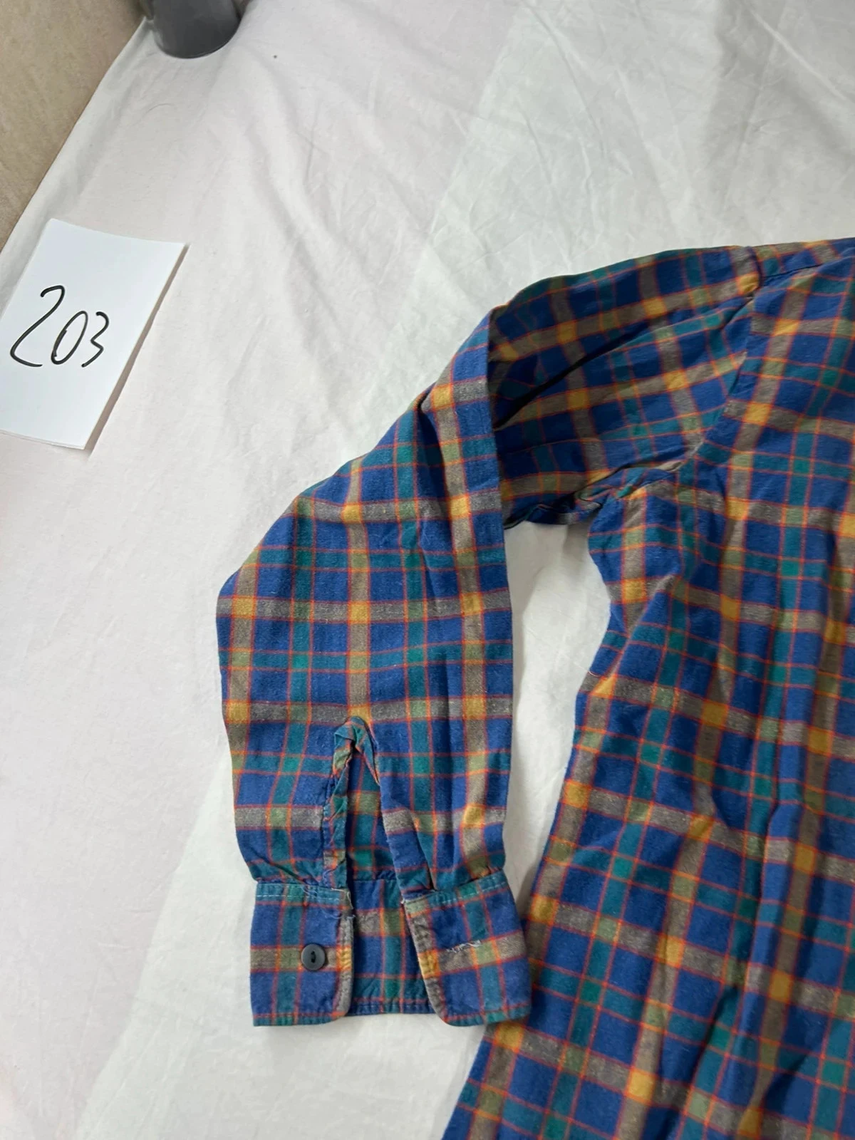 Camisa a cuadros vintage azul marino – photo 4